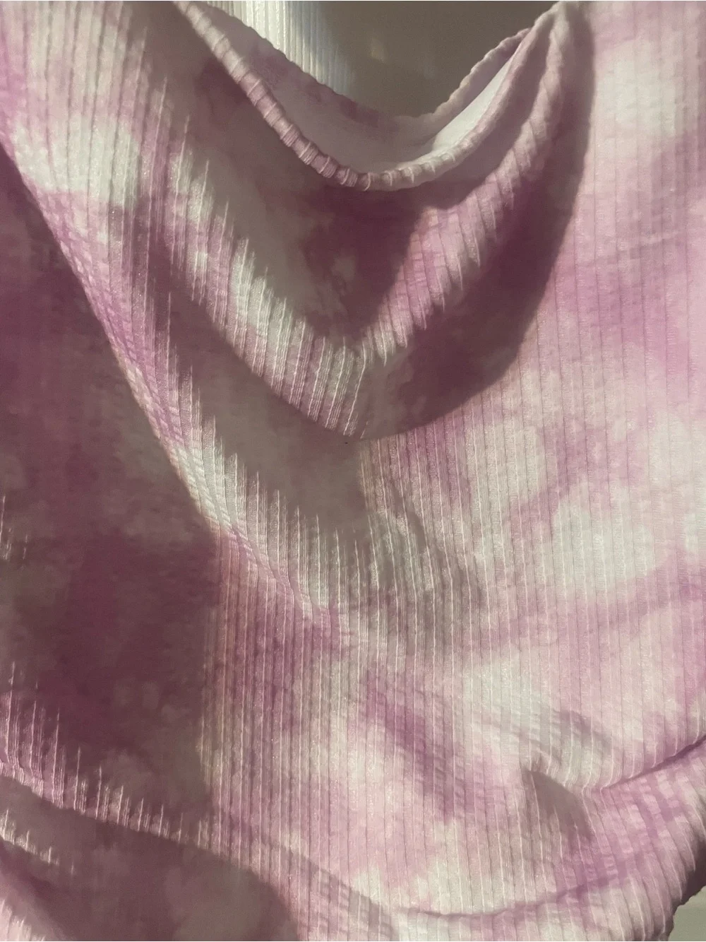 Justice Girls L 12-14 Pink Tie Dye Ribbed Cinch Side Tank Top NWT